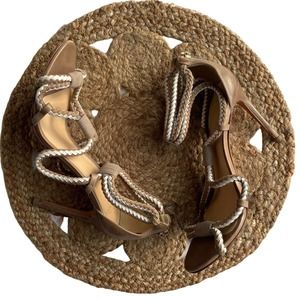 Alexander Birman Tan  suede and leather western inspired Stilleto Sandals